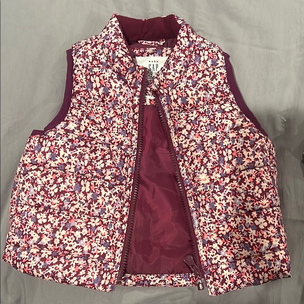 GAP Kids Floral Puffer Vest